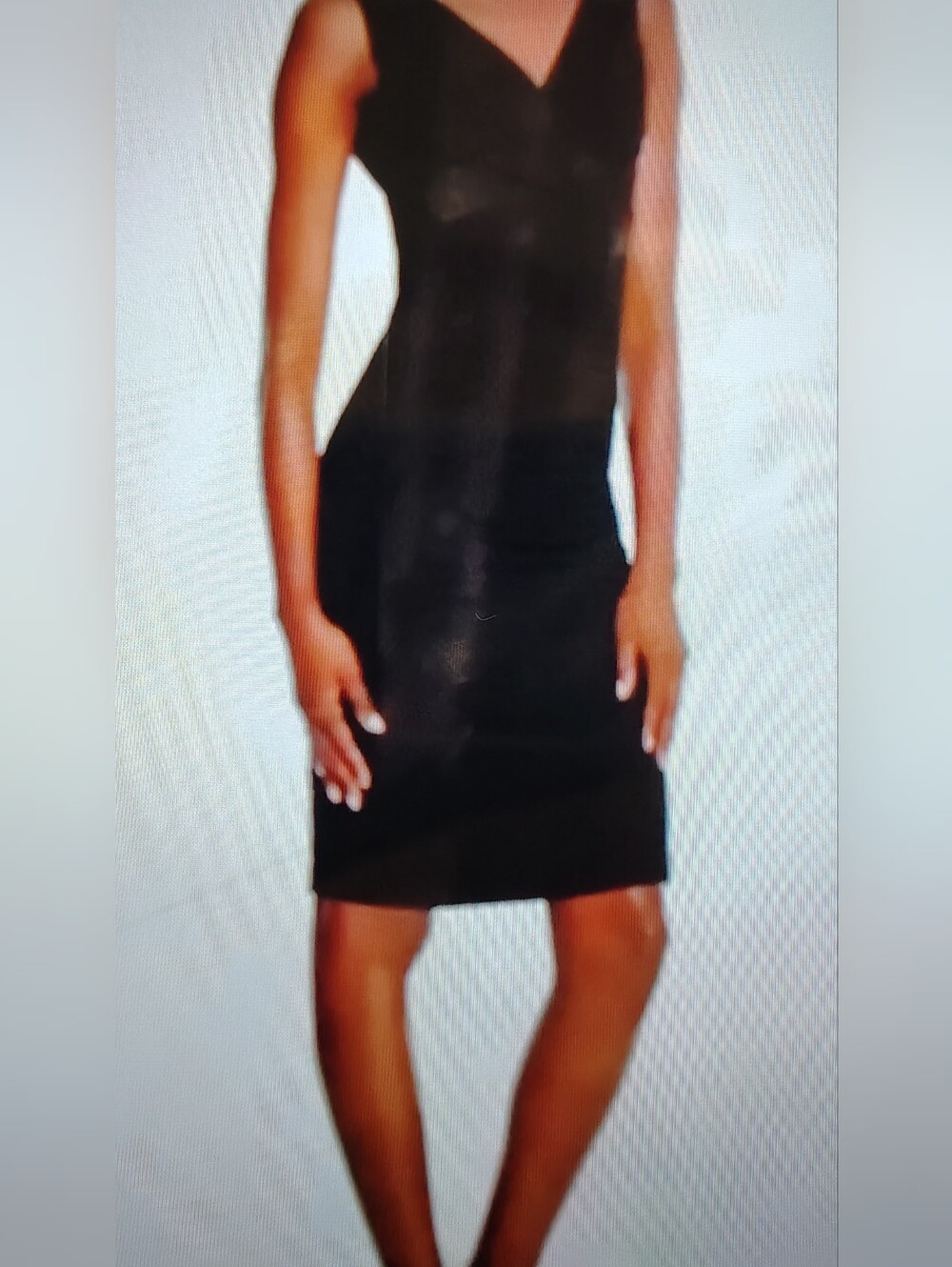 *NEW* Sleek Instant Slimming Black WHBM Ruched V-Neck Mini Cocktail Dress Sz 0